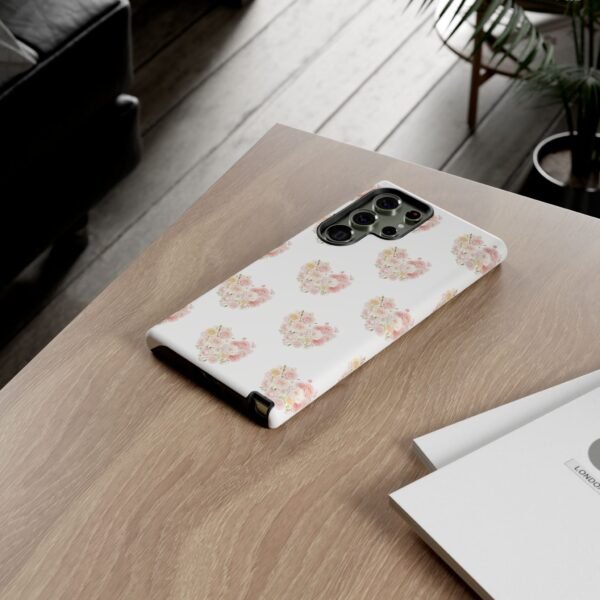 Tough Phone Case - Floral Heart Design - Image 130