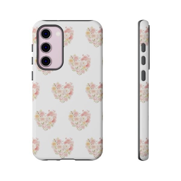 Tough Phone Case - Floral Heart Design - Image 115