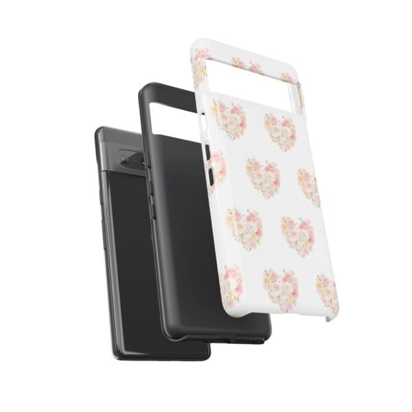 Tough Phone Case - Floral Heart Design - Image 133