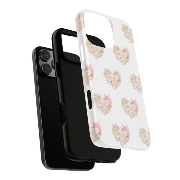 Tough Phone Case - Floral Heart Design - Image 230