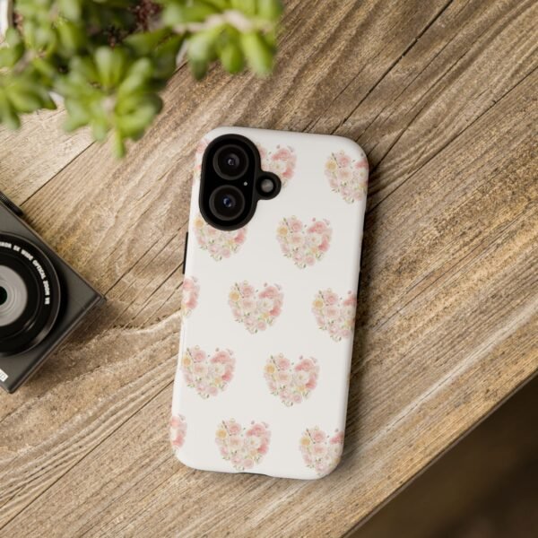 Tough Phone Case - Floral Heart Design - Image 12