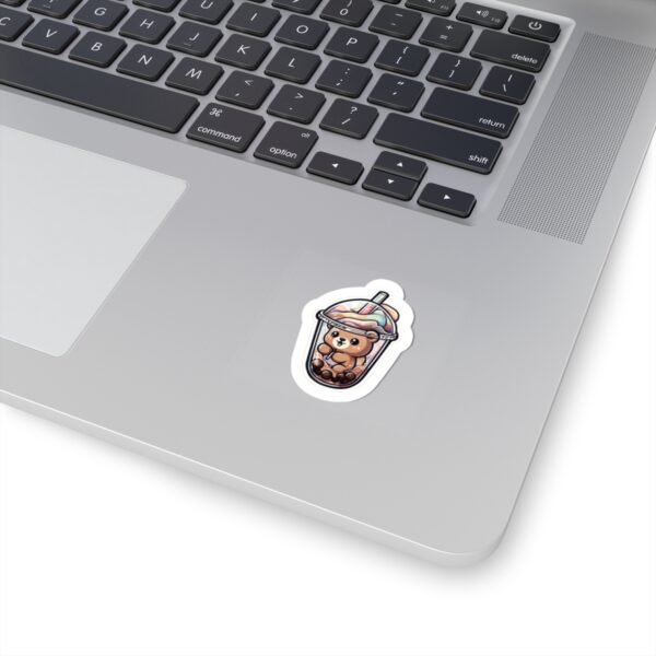 Boba Bear Sticker – Cute Bubble Tea with Floating Bear Design - Image 2