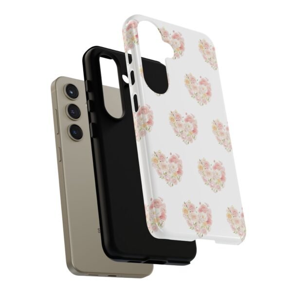 Tough Phone Case - Floral Heart Design - Image 171