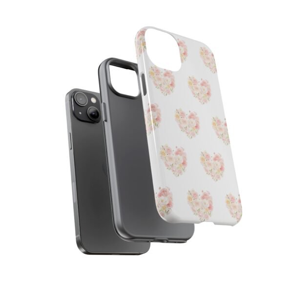 Tough Phone Case - Floral Heart Design - Image 93