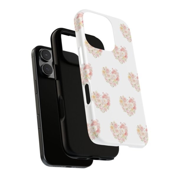 Tough Phone Case - Floral Heart Design - Image 222