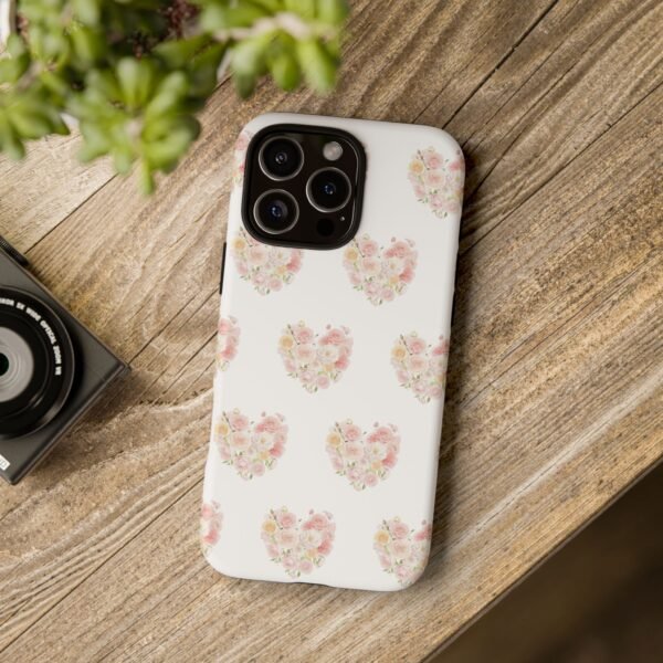 Tough Phone Case - Floral Heart Design - Image 231