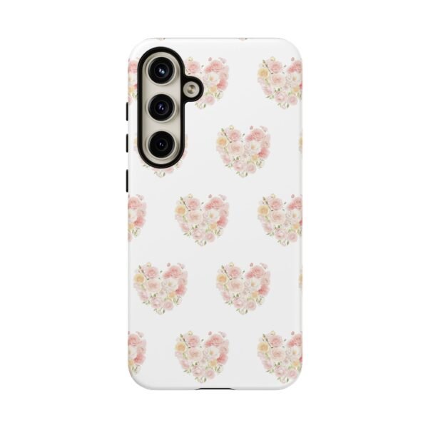Tough Phone Case - Floral Heart Design - Image 180
