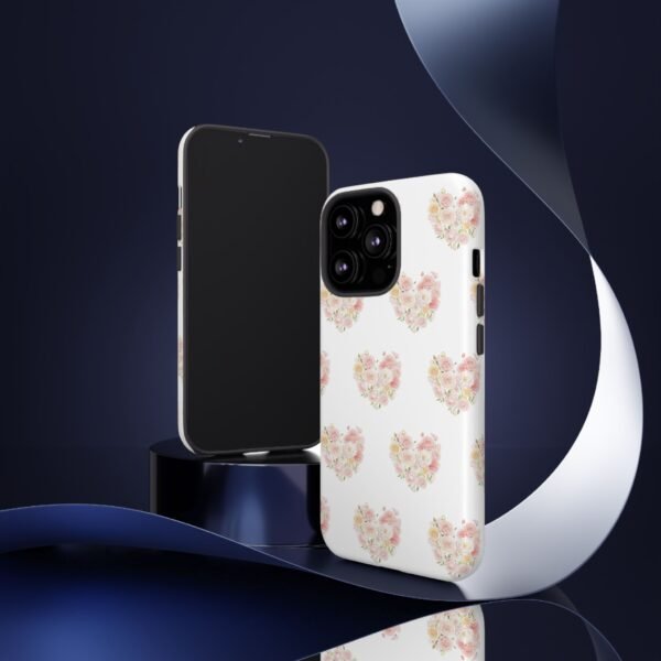 Tough Phone Case - Floral Heart Design - Image 50