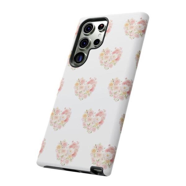 Tough Phone Case - Floral Heart Design - Image 128
