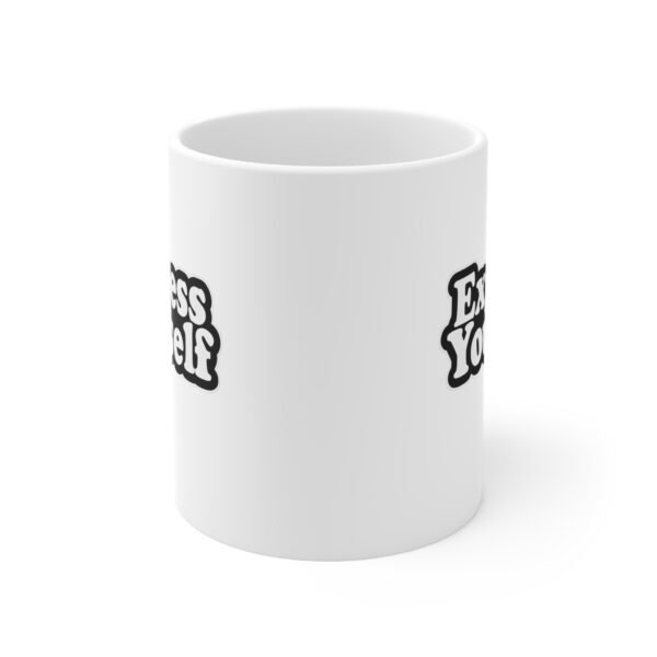 Mug - 'Espress Yourself' 11oz Ceramic Cup for Coffee Lovers - Image 2