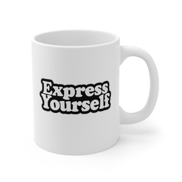 Mug - 'Espress Yourself' 11oz Ceramic Cup for Coffee Lovers - Image 3