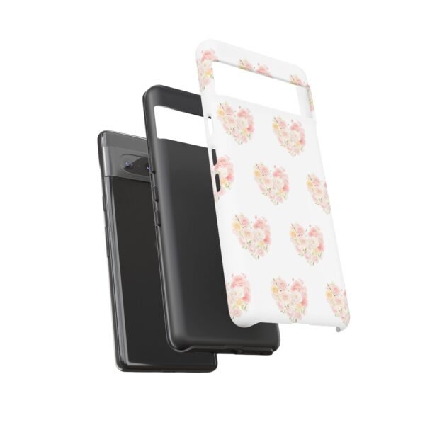 Tough Phone Case - Floral Heart Design - Image 137