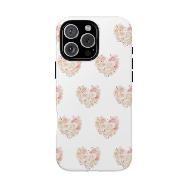 Tough Phone Case - Floral Heart Design - Image 224