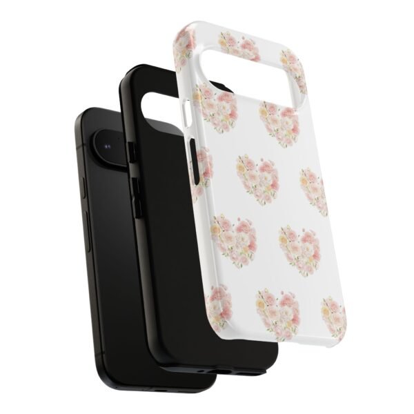 Tough Phone Case - Floral Heart Design - Image 234