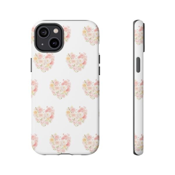 Tough Phone Case - Floral Heart Design - Image 95