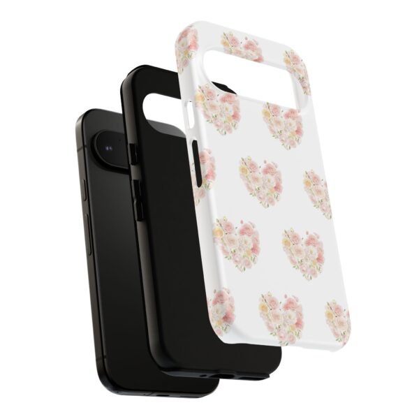Tough Phone Case - Floral Heart Design - Image 243