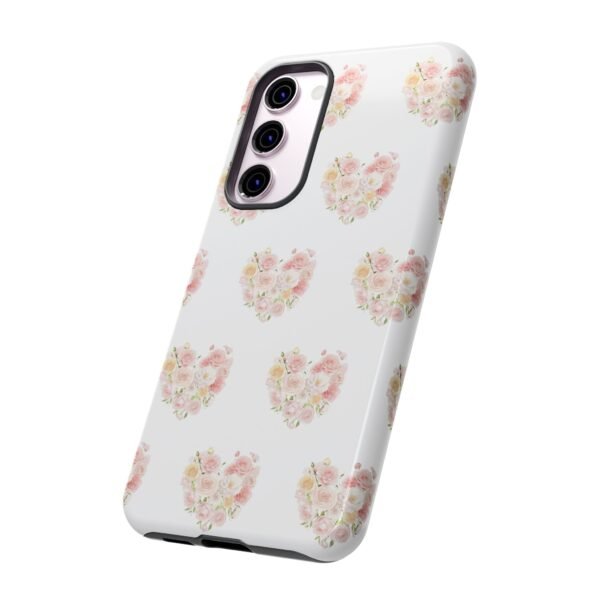 Tough Phone Case - Floral Heart Design - Image 116
