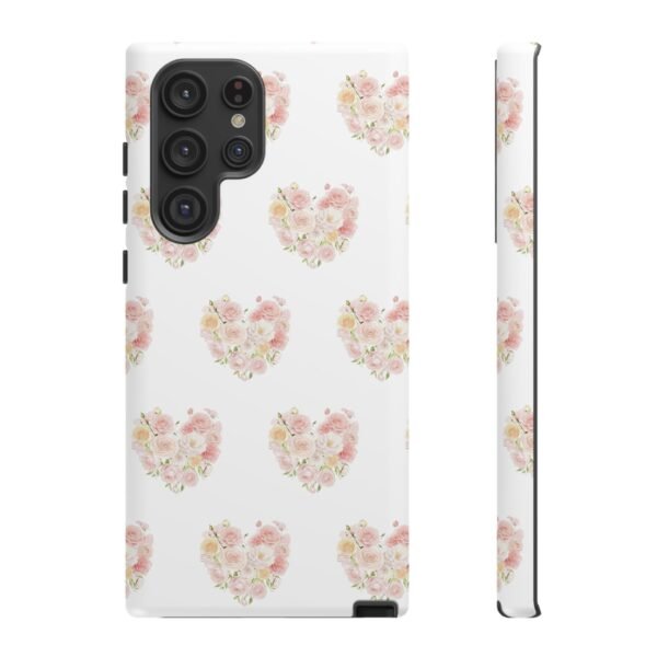 Tough Phone Case - Floral Heart Design - Image 73