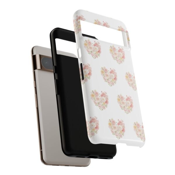 Tough Phone Case - Floral Heart Design - Image 195