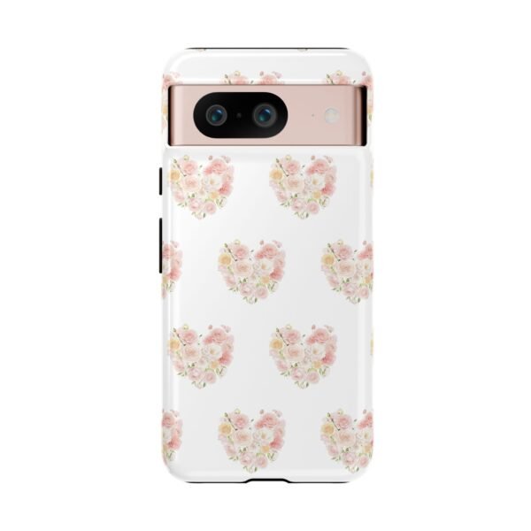 Tough Phone Case - Floral Heart Design - Image 200