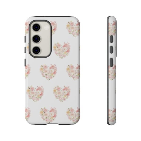 Tough Phone Case - Floral Heart Design - Image 107