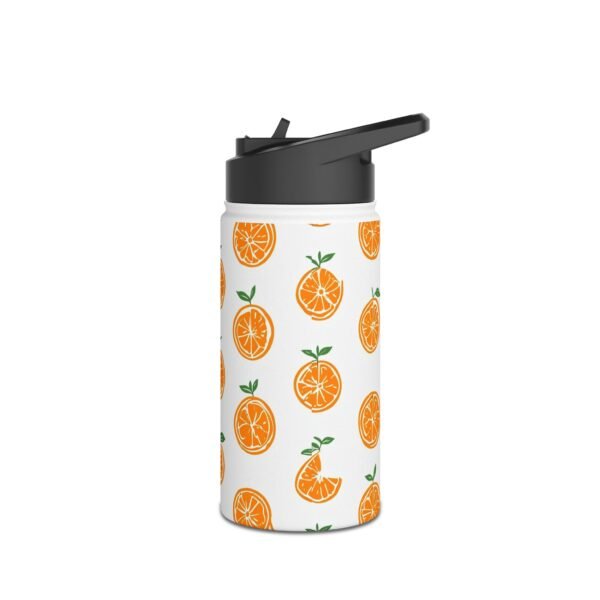 Orange Print Stainless Steel Water Bottle - Eco-Friendly Drinkware - Image 4