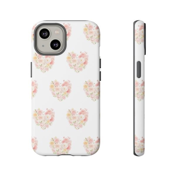 Tough Phone Case - Floral Heart Design - Image 79