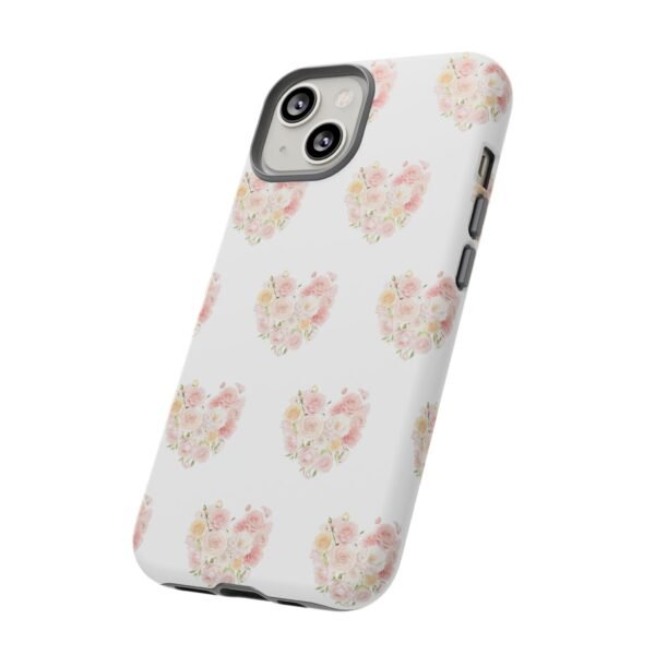 Tough Phone Case - Floral Heart Design - Image 80