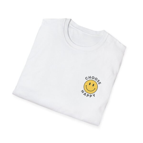Choose Happy Smiley Face T-Shirt – Cute Minimal Graphic Tee for a Positive Vibe - Image 4