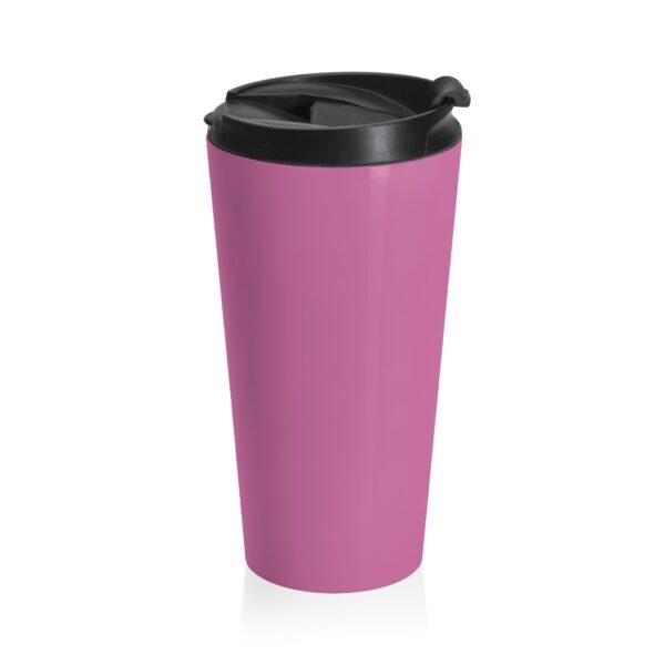 Fuel Travel Mug – Pink Reusable Coffee Cup with Motivational Script for On-the-Go Energy - Image 4