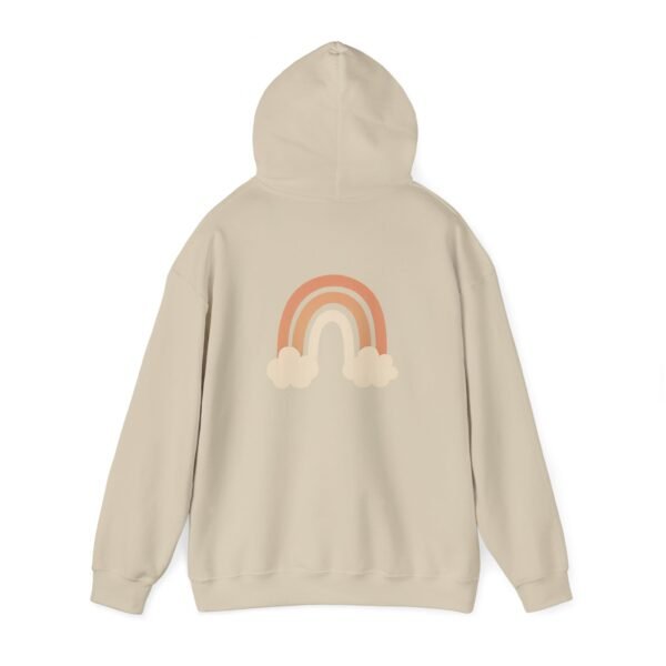 Pastel Rainbow Hoodie for Women – Cute Aesthetic White Sweatshirt with Minimal Cloud Design - Image 11