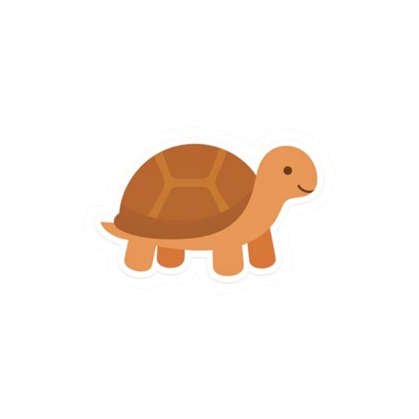 Cute Turtle Vinyl Sticker – Adorable Animal Decal for Laptops, Water Bottles & Journals - Image 4