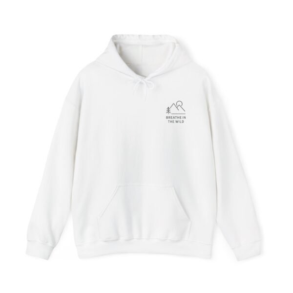 Breathe In The Wild Hoodie – Minimalist Nature Design Pullover for Outdoor Lovers