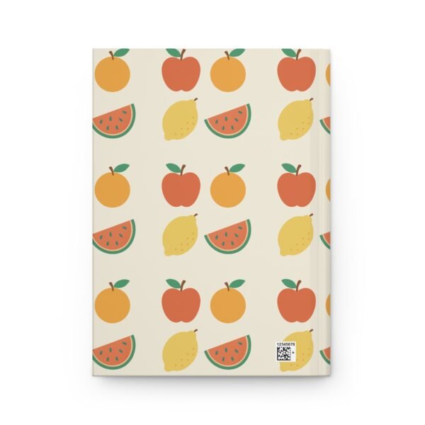 Fruit Pattern Journal – Cute Aesthetic Notebook with Watermelon, Apple, Lemon & Orange Design - Image 2