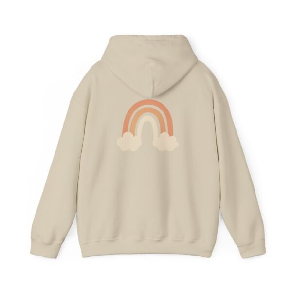 Pastel Rainbow Hoodie for Women – Cute Aesthetic White Sweatshirt with Minimal Cloud Design - Image 10