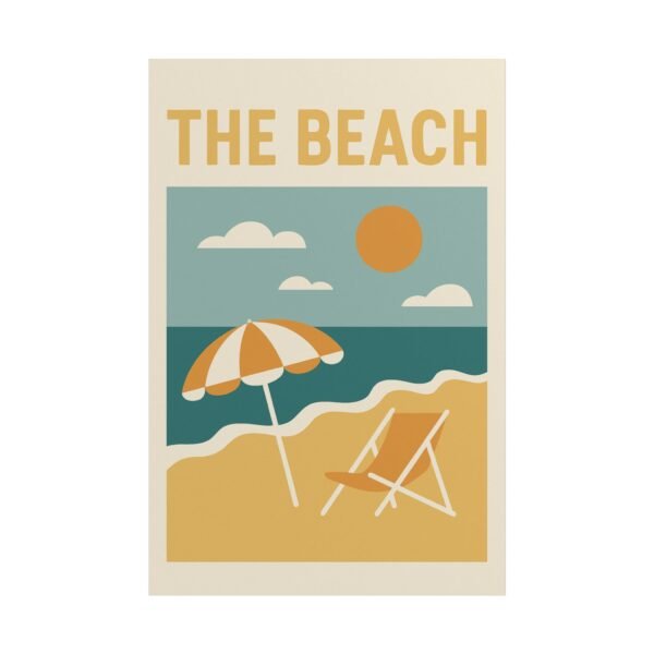 The Beach Retro Poster – Minimalist Coastal Wall Art for Beach Lovers - Image 4
