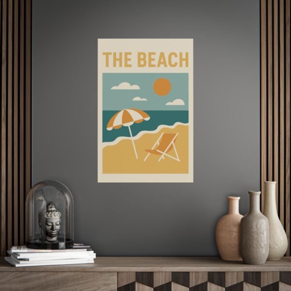 The Beach Retro Poster – Minimalist Coastal Wall Art for Beach Lovers - Image 5