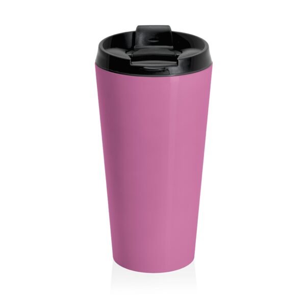 Fuel Travel Mug – Pink Reusable Coffee Cup with Motivational Script for On-the-Go Energy - Image 2
