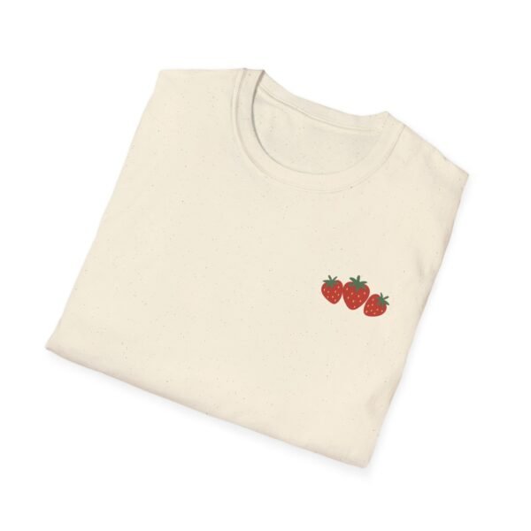 Cute Strawberry T-Shirt for Women – Aesthetic Pink Tee with Minimal Fruit Design - Image 4