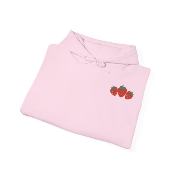 Strawberry Hoodie for Women – Cute Aesthetic Pink Sweatshirt with Minimal Fruit Design - Image 4