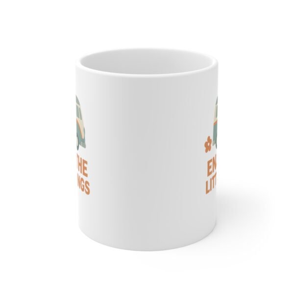 Enjoy the Little Things Mug – Cute Retro Van Design for Daily Inspiration - Image 2