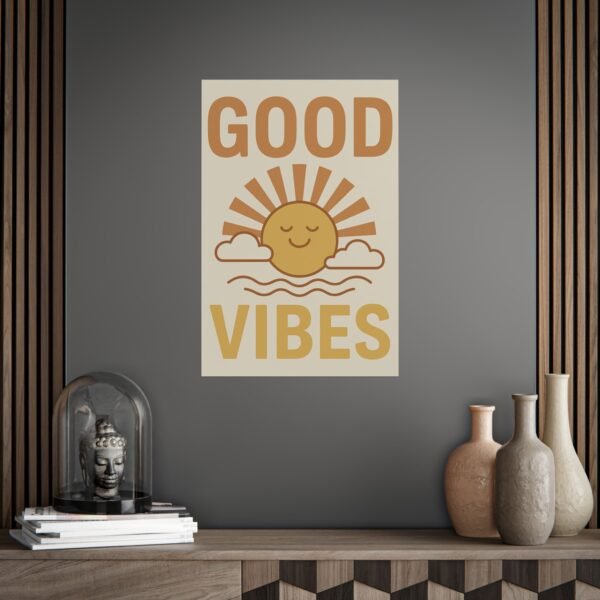 Good Vibes Poster – Retro Sunshine Wall Art for Positive & Uplifting Decor - Image 5