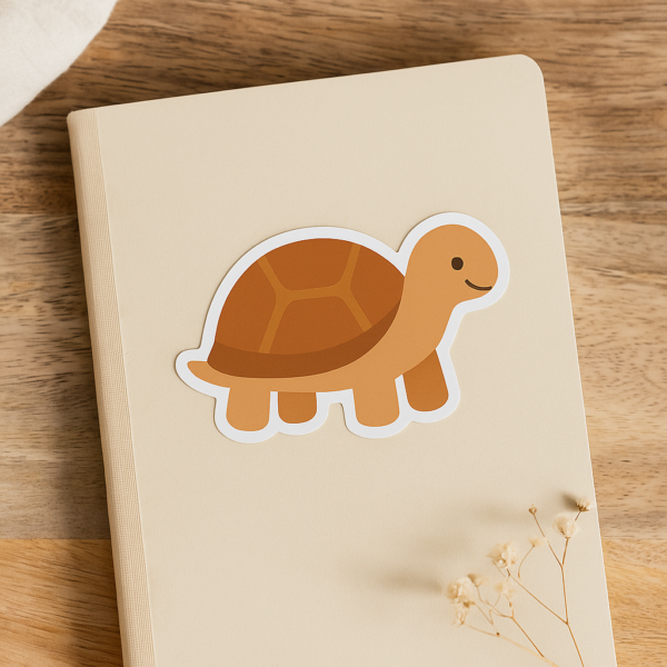 Cute Turtle Vinyl Sticker – Adorable Animal Decal for Laptops, Water Bottles & Journals - Image 7
