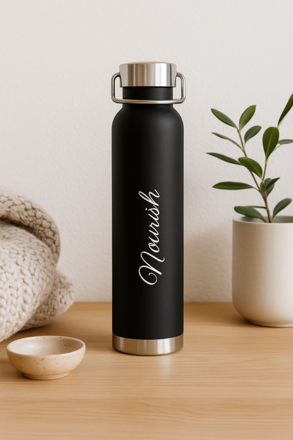 Nourish Black Stainless Steel Water Bottle – Sleek, Eco-Friendly Hydration Companion - Image 13
