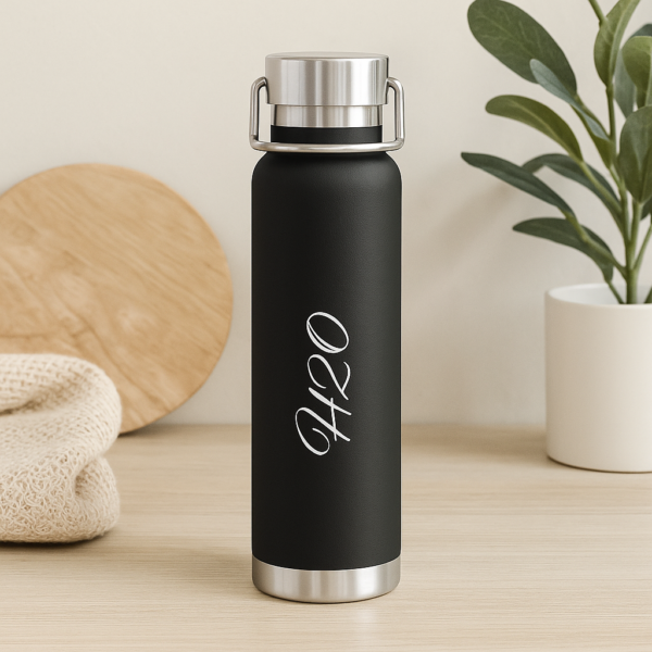 H2O Matte Black Stainless Steel Water Bottle – Sleek, Modern & Hydration-Ready - Image 13