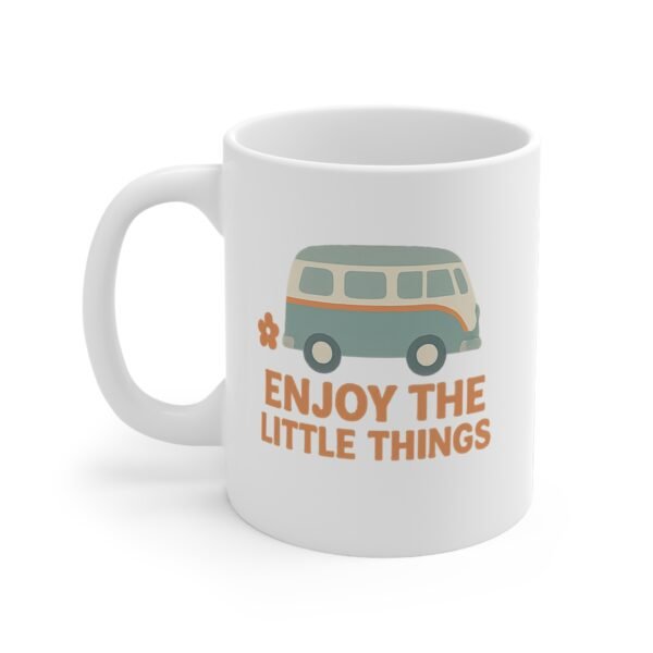 Enjoy the Little Things Mug – Cute Retro Van Design for Daily Inspiration