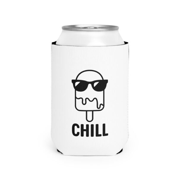 Chill Can Cooler – Black & White Popsicle Design Drink Sleeve for Cool Vibes