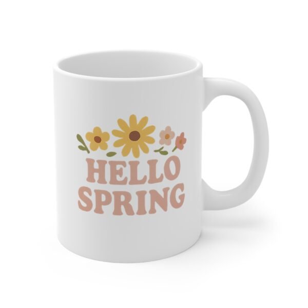 Hello Spring Mug – Cute Floral Coffee Cup for a Fresh Seasonal Vibe - Image 3