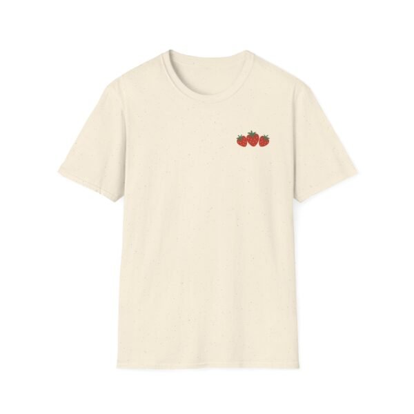 Cute Strawberry T-Shirt for Women – Aesthetic Pink Tee with Minimal Fruit Design - Image 3