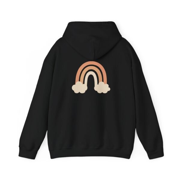 Pastel Rainbow Hoodie for Women – Cute Aesthetic White Sweatshirt with Minimal Cloud Design - Image 6